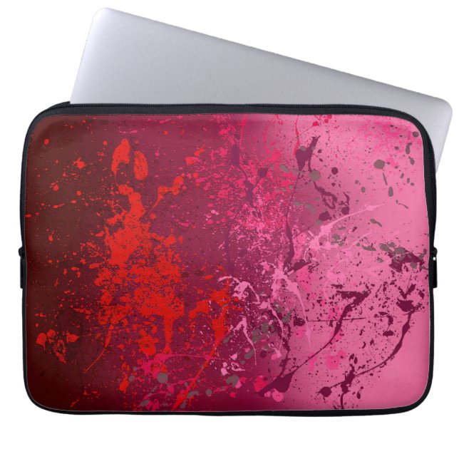Capa Para Notebook Raspberry Flurry: Abstract spatter art (Frente)