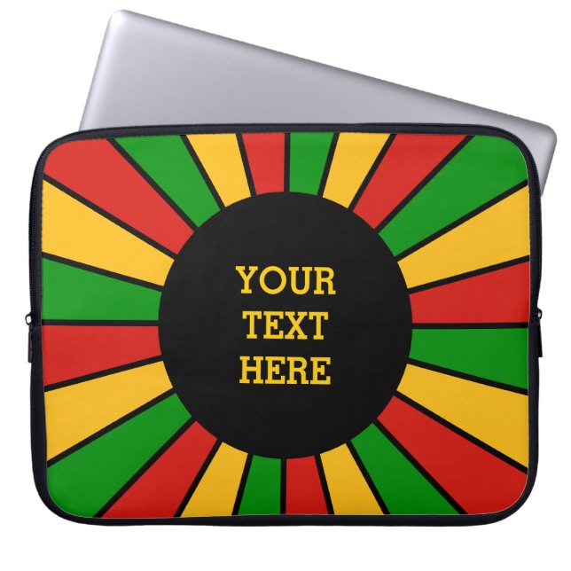 Capa Para Notebook RASTAFARI FLAG BOTON RAYS + seu sinal ou monograma (Frente)