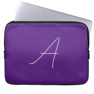 Capa Para Notebook Real Roxo - Letra Inicial Monograma Caligrgrafia