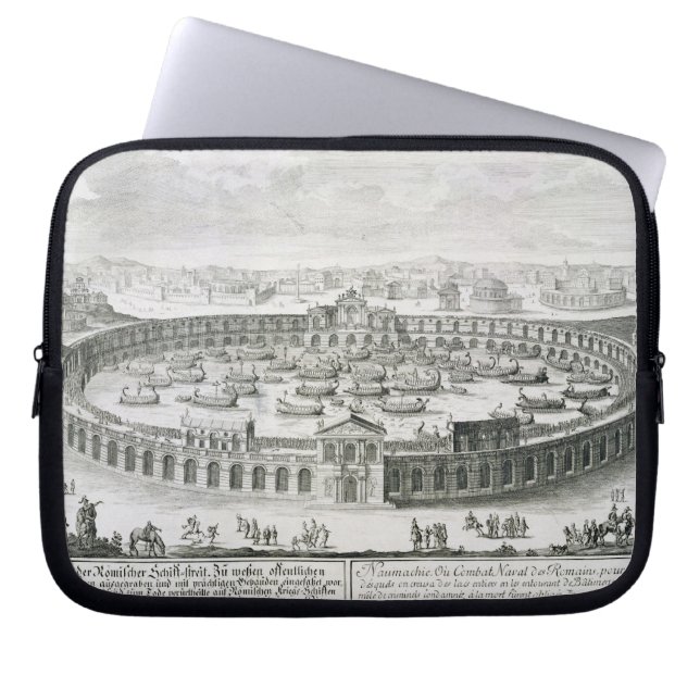 Capa Para Notebook Reconstrução de uma batalha naval romana, 'de Entw (Frente)
