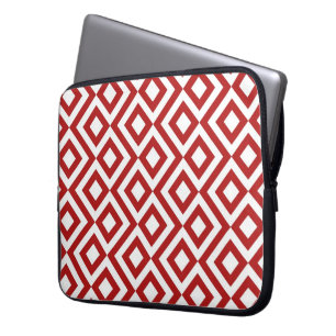 Capa Para Notebook Red and White Meander