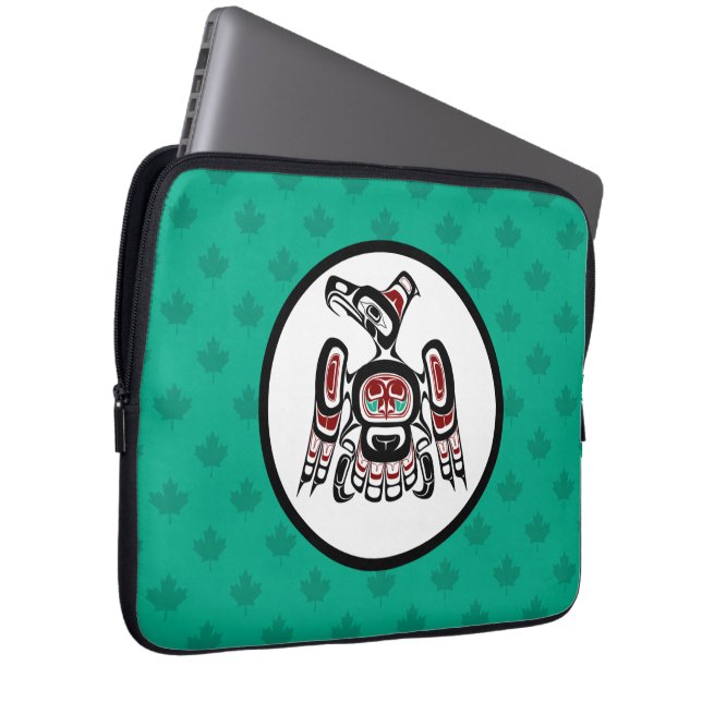 Capa Para Notebook Red Black Kaigani Thunderbird Americano (Frente Esquerda)