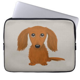 Capa Para Notebook Red Dachshund de Longa Distância   Cachorro de Car