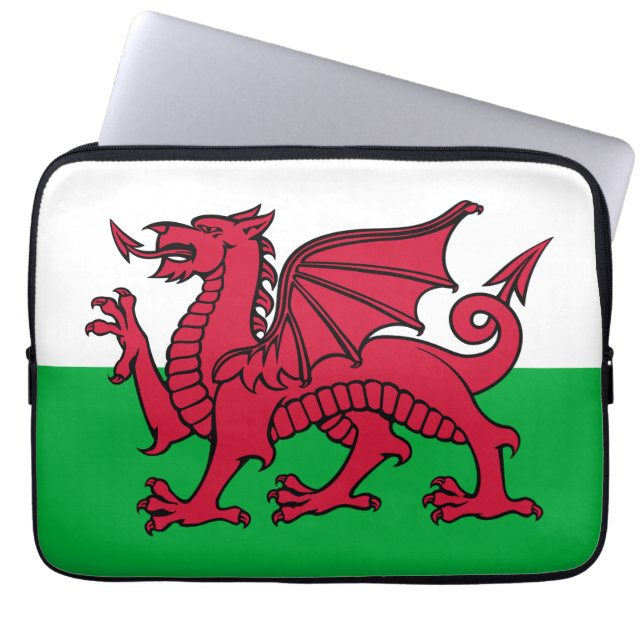 Capa Para Notebook Red Dragon Celtic Flag & Welsh (Frente)