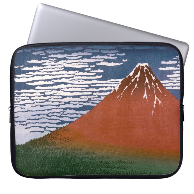 Capa Para Notebook Red Fuji, Aka Fujiyama Volcano Katsushika Hokusai (Frente)