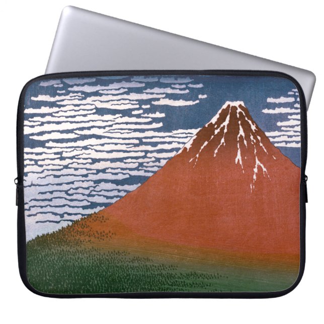 Capa Para Notebook Red Fuji, Aka Fujiyama Volcano Katsushika Hokusai (Frente)