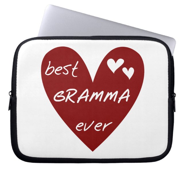Capa Para Notebook Red Heart Best Gramma Ever Gifts (Frente)