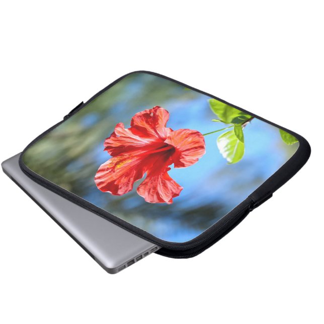 Capa Para Notebook Red Hibiscus (Frente Inferior)