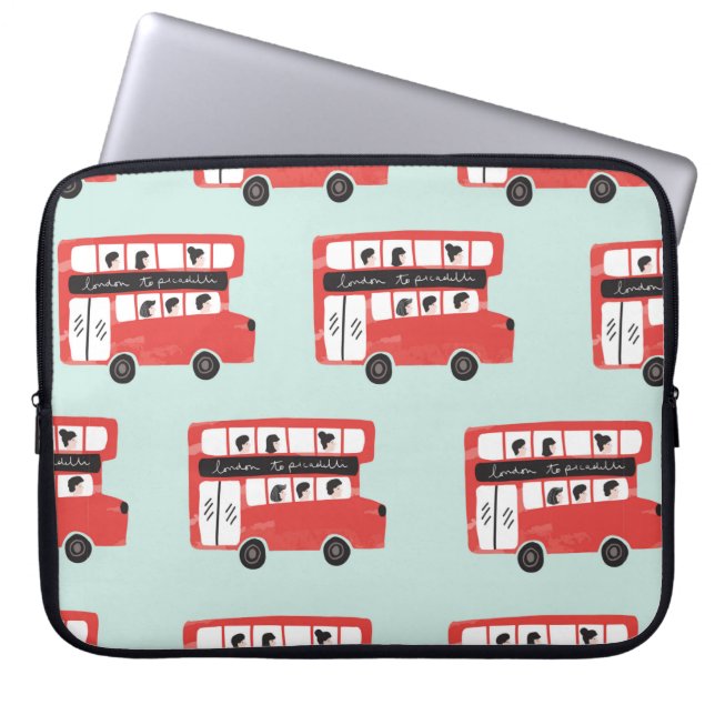 Capa Para Notebook Red London Double Decker Bus Vint (Frente)
