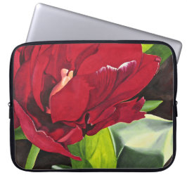 Capa Para Notebook Red Peony Floral