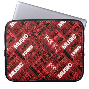Capa Para Notebook Red Rock Pop R & B Music Bolsa de laptop