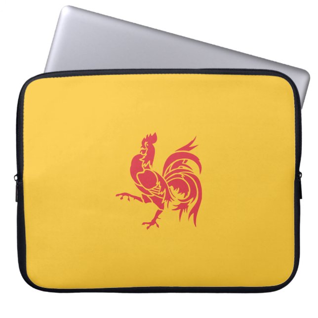 Capa Para Notebook Red Rooster (Bandeira da Valônia) (Frente)