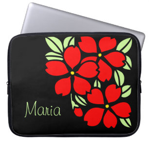 Capa Para Notebook Red Sakura Japan Floral Kimono