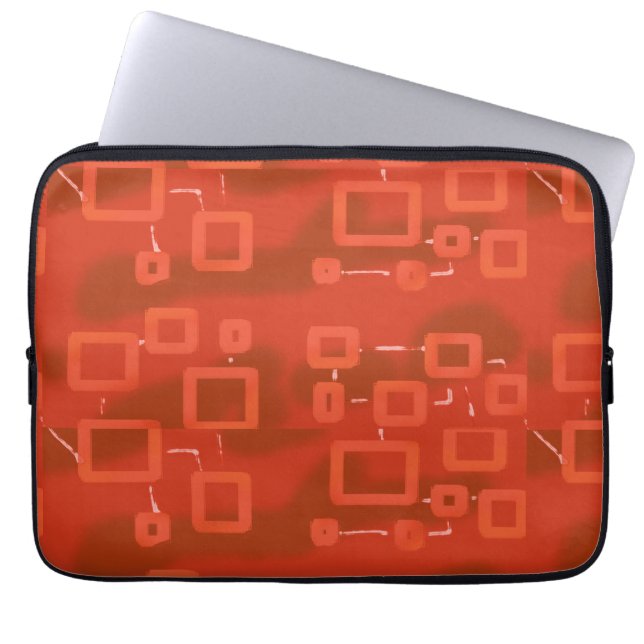 Capa Para Notebook Red Whimsical Geometric Abstract (Frente)