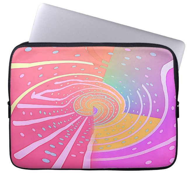 Capa Para Notebook Redemoinho de Vórtice de Arco-íris  (Frente)