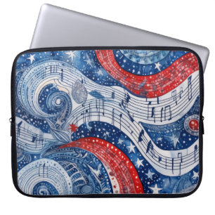 Capa Para Notebook Redemoinho Musical Estelar do Quatro de Julho