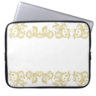 Capa Para Notebook Redemoinhos de Neve Dourada