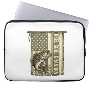 Capa Para Notebook Reel Cool Avô Camisa Vintage Bass Fishing Desig