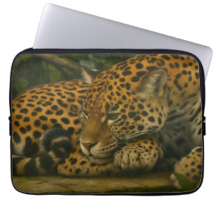 Capa Para Notebook Reflexão sobre Jaguar - Impressão de Arte sobre Se