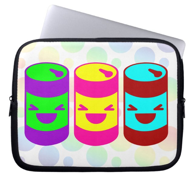 Capa Para Notebook Refrigerante Rave Borbulhas Kawaii (Frente)