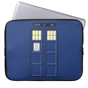 Capa Para Notebook Reino Unido - Blue Police Call Box 1