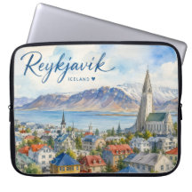 Reiquiavique Islândia souvenir aquarela