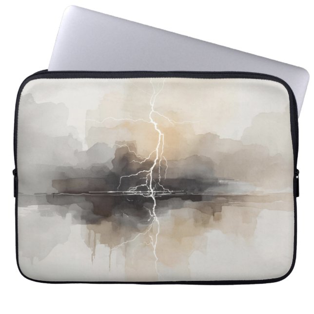 Capa Para Notebook Relâmpago Abstrato em Neutros Impressão (Frente)