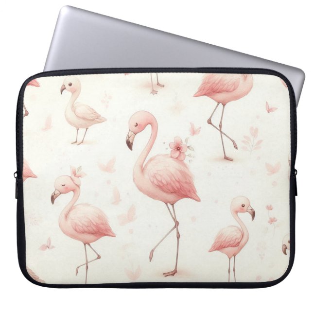 Capa Para Notebook Relógio Flamingo Mais Justo (Frente)