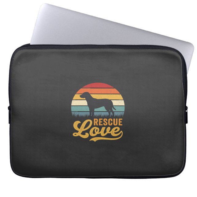 Capa Para Notebook Rescue Love Retro Dog Sunset_1 (Frente)