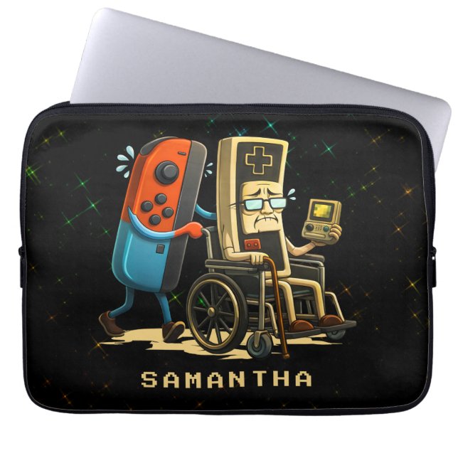 Capa Para Notebook Respeite Seus Anciãos Controle de Jogos Retro Dive (Frente)