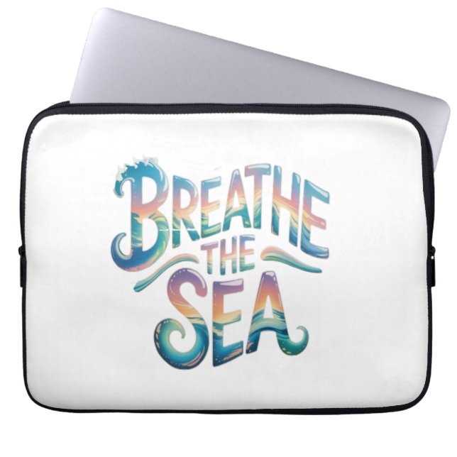 Capa Para Notebook Respire o mar (Frente)