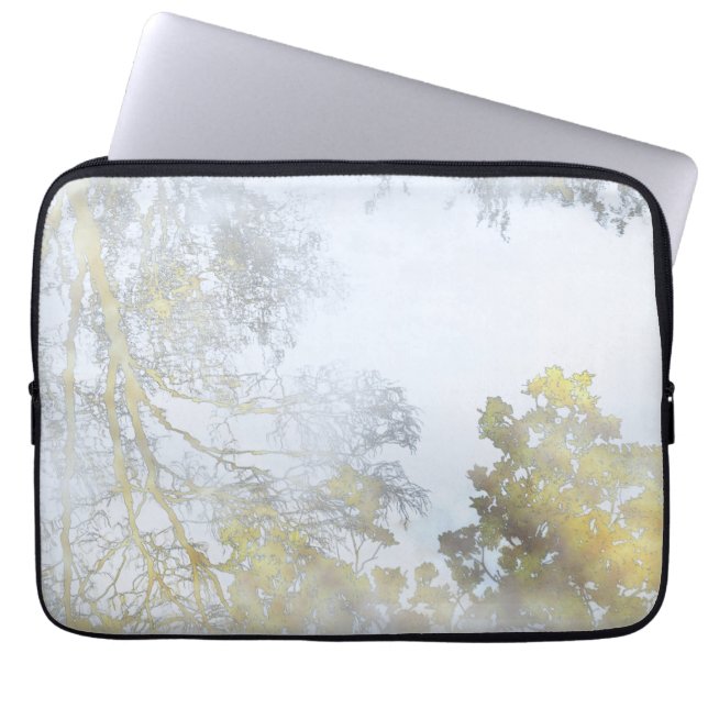 Capa Para Notebook Resplendor Dourado de Folhas Largas (Frente)