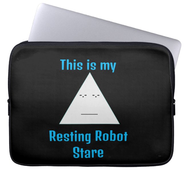 Capa Para Notebook Resting Robot Stare - Eletrônicos Bag (Frente)