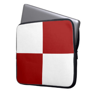 Capa Para Notebook Retângulos vermelhos e brancos