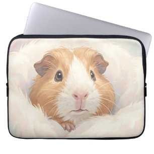 Capa Para Notebook Retrato Adorável de um Porquinho-da-índia Fofo