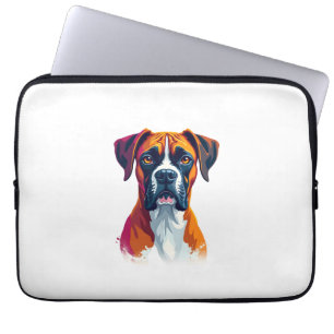 Capa Para Notebook Retrato de Boxer Vintage em Arte Pop com Salpicos