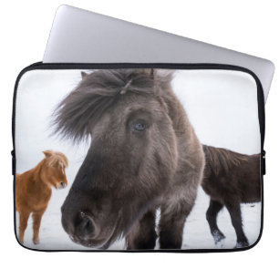 Capa Para Notebook Retrato de cavalo islandês, Islândia