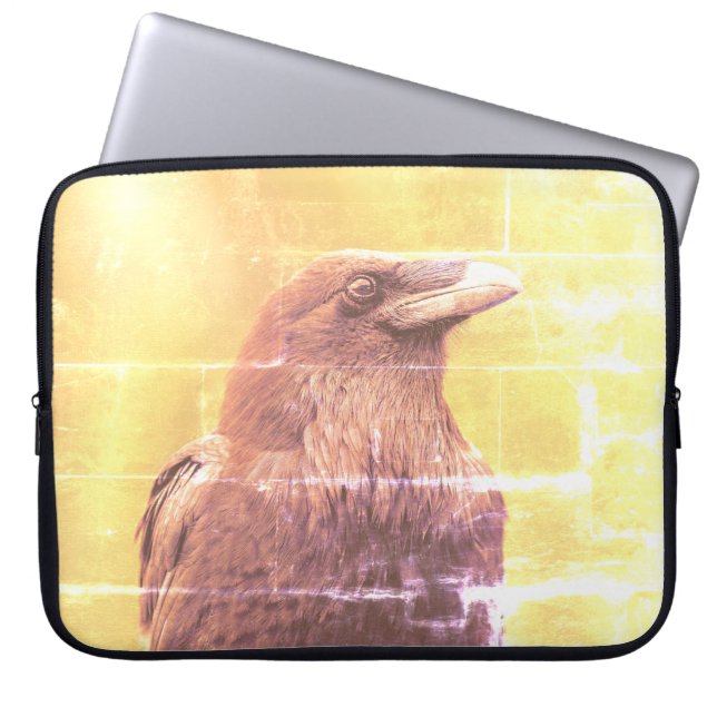 Capa Para Notebook Retrato de Corvo Comum  (Frente)