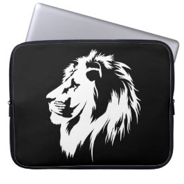 Capa Para Notebook Retrato de leão (branco)