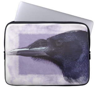 Capa Para Notebook Retrato de uma Design de Arte Raven Corvid-amantes