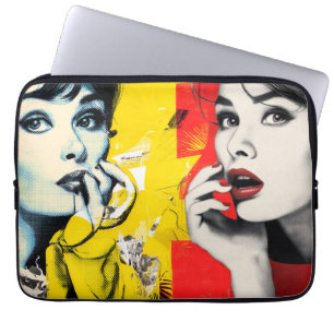 Capa Para Notebook Retrato duplo de arte pop