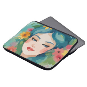 Capa Para Notebook Retrato Floral Daydreit