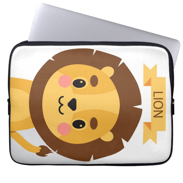 Capa Para Notebook Retrato Lion Cute Lion (Frente)