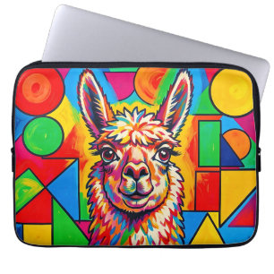 Capa Para Notebook Retrato Vibrante de Llama em Pop Art