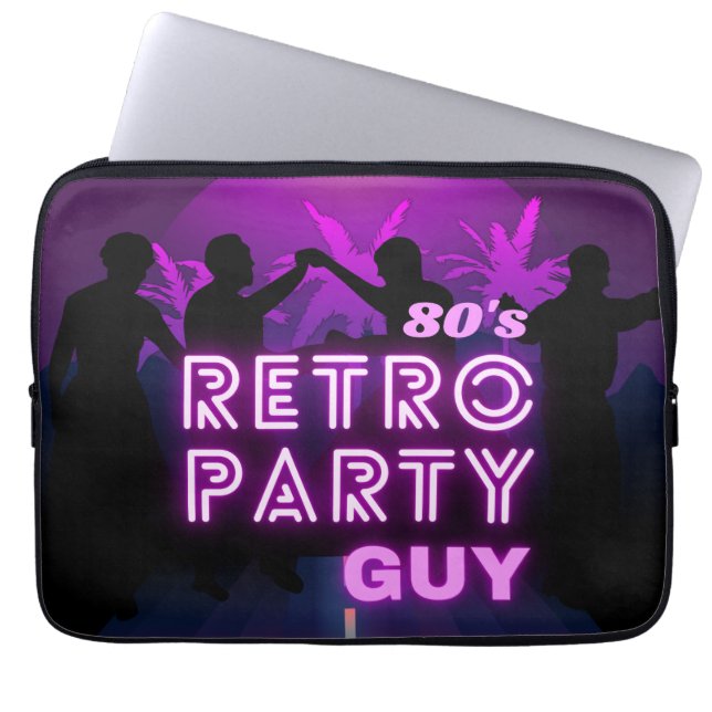 Capa Para Notebook Retro 80s Disco Dance Party Neon Purple Funky (Frente)