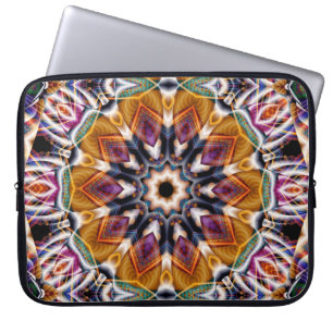 Capa Para Notebook Retro Boho Bohemian Hippie Trippy Rosette Mandala