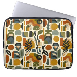 Capa Para Notebook Retro Botanica Geometrica