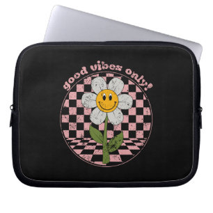 Capa Para Notebook Retro Daisy dos anos 70 Apenas boas vibrações