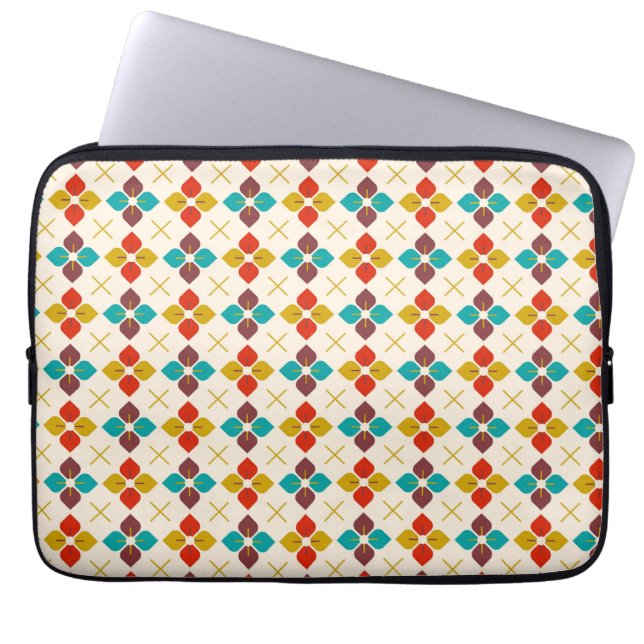 Capa Para Notebook Retro Floral (Frente)