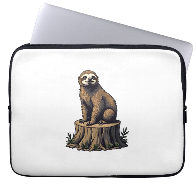 Capa Para Notebook Retro Sloth Engraving Wildlife Shirt (3) (Frente)